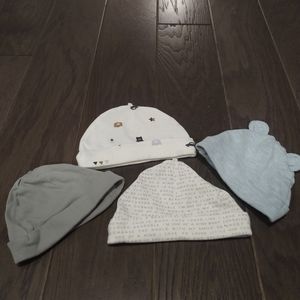 4 baby hats